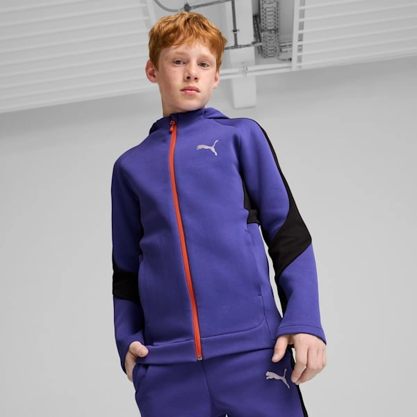 Felpa con cappuccio EVOSTRIPE PUMA per ragazzi audaci: stile e comfort garantiti!